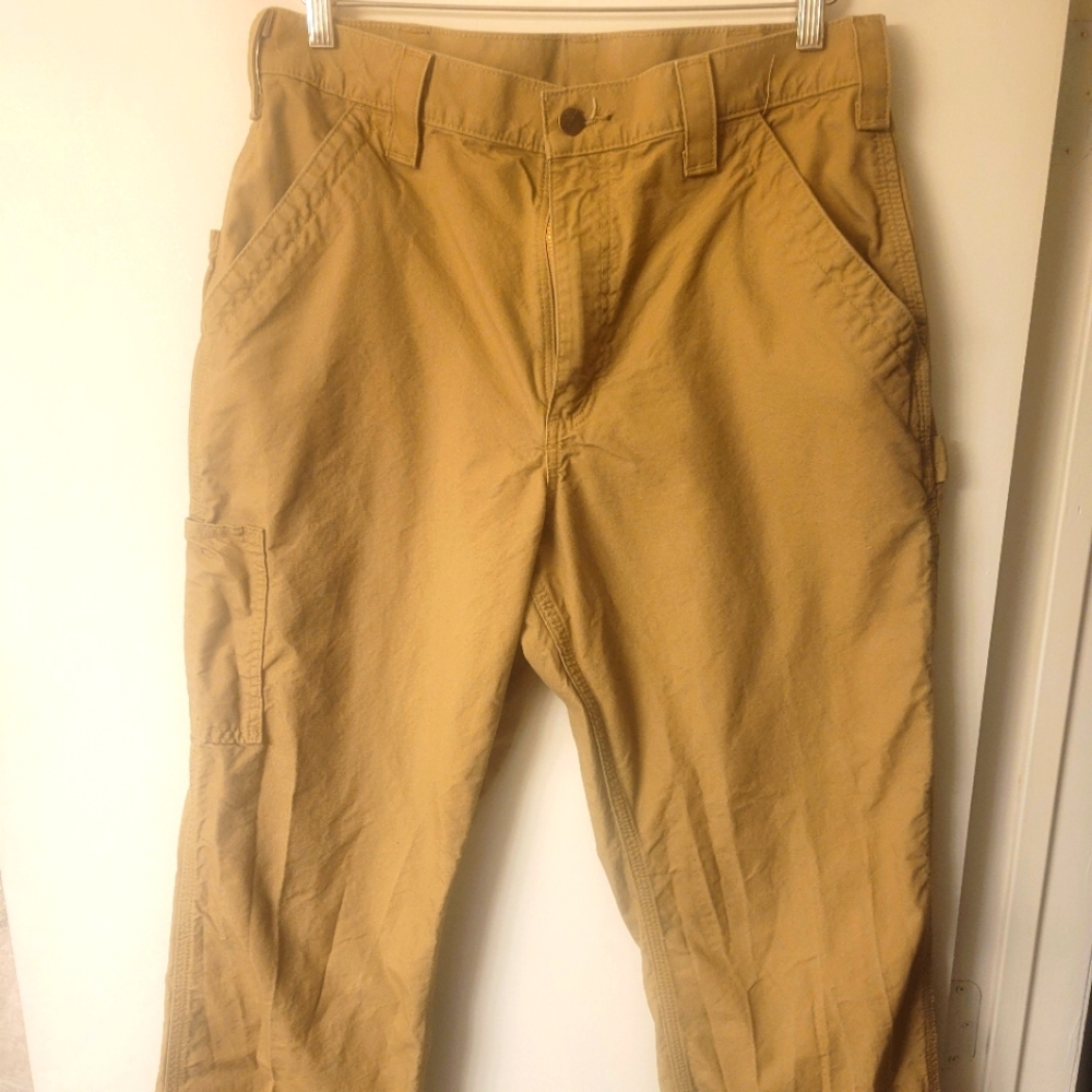 Brand:Carhartt ; Size:34x32 ; Color:khaki brown